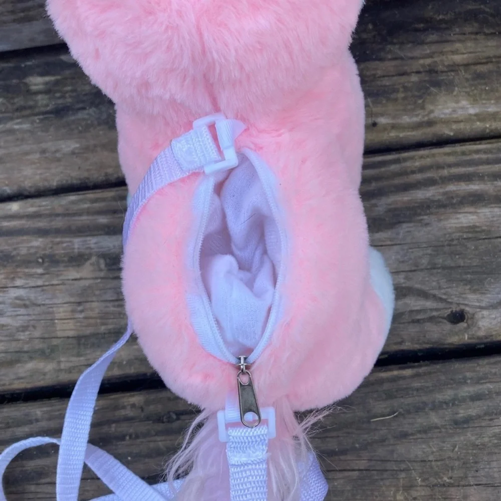 PLUSH PINK PUPPY WITH A CROWN PURSE